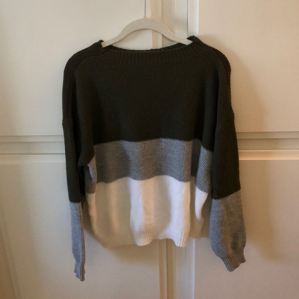 Colorblocked Knit Sweater